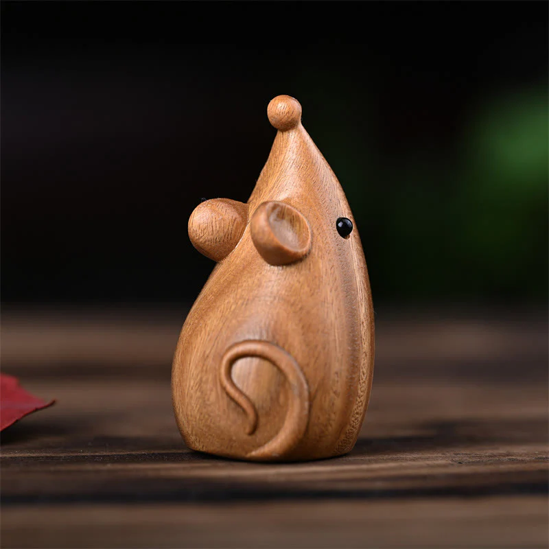 Buddha Stones Piccolo Gatto Topo Sandalo Verde Palissandro Rosso Africano Pace Decorazione per la casa - Image 22