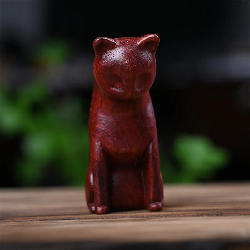 Buddha Stones Piccolo Gatto Topo Sandalo Verde Palissandro Rosso Africano Pace Decorazione per la casa - Image 28