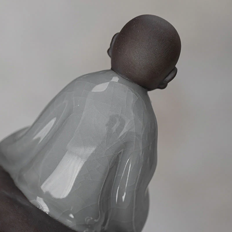 Buddha Stones Piccolo monaco Zen Cappello Colino Accessori da tè in ceramica Figurina Decorazione per la casa - Image 21