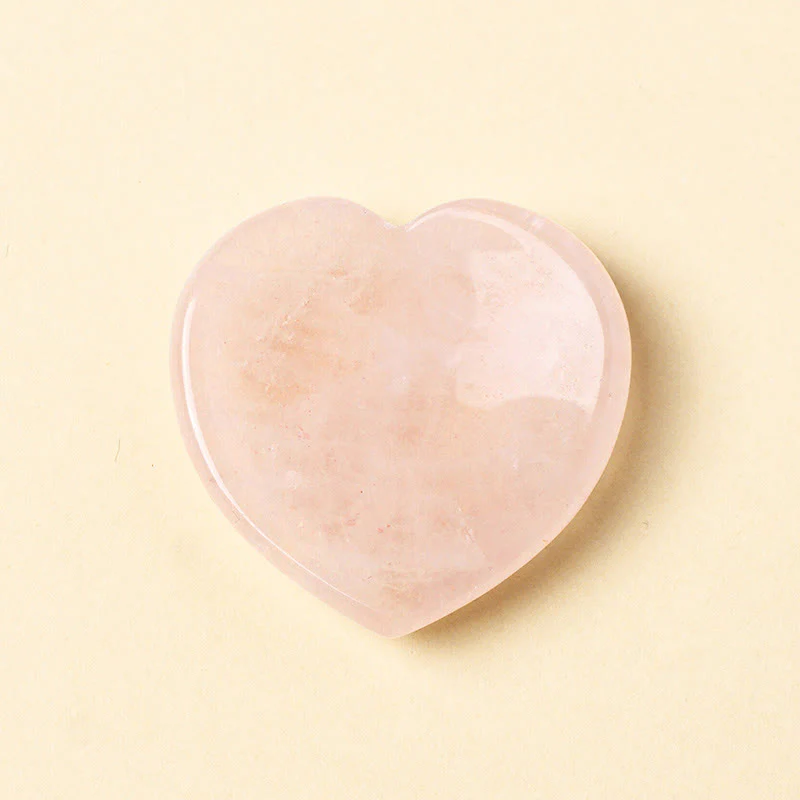 Buddha Stones Pietra portafortuna a forma di cuore, opale, quarzo rosa, cristallo motivazionale, 4*4*0,7 cm - Image 4