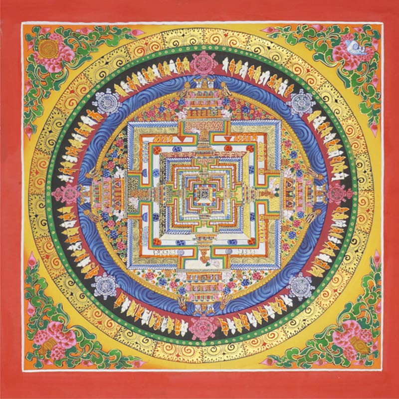 Buddha Stones Pittura Thangka tibetana, benedizione, decorazione fatta a mano - Image 8