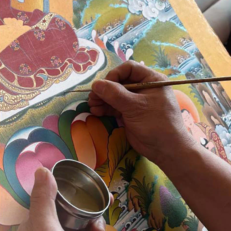Buddha Stones, pittura tibetana Thangka, decorazione fatta a mano (stile casuale) - Image 12