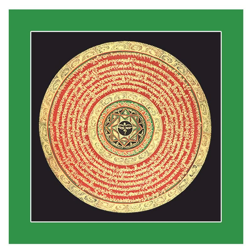 Buddha Stones, pittura tibetana Thangka, sei parole vere, scrittura, decorazione fatta a mano, scatola cieca (stile casuale) - Image 11