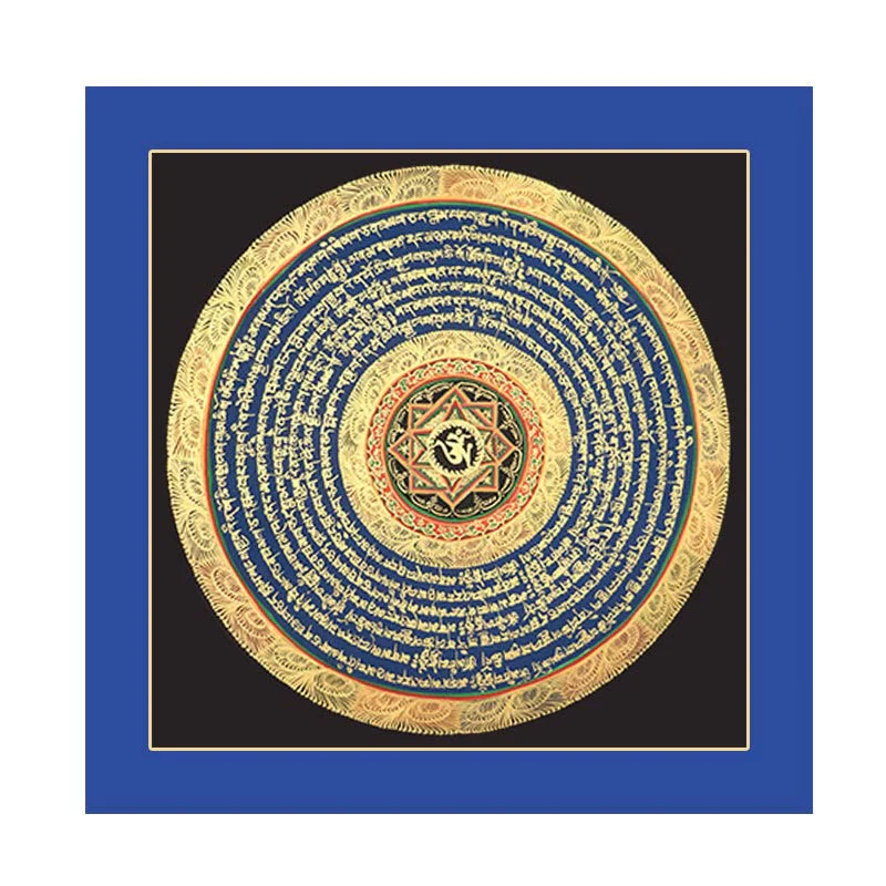 Buddha Stones, pittura tibetana Thangka, sei parole vere, scrittura, decorazione fatta a mano, scatola cieca (stile casuale) - Image 12