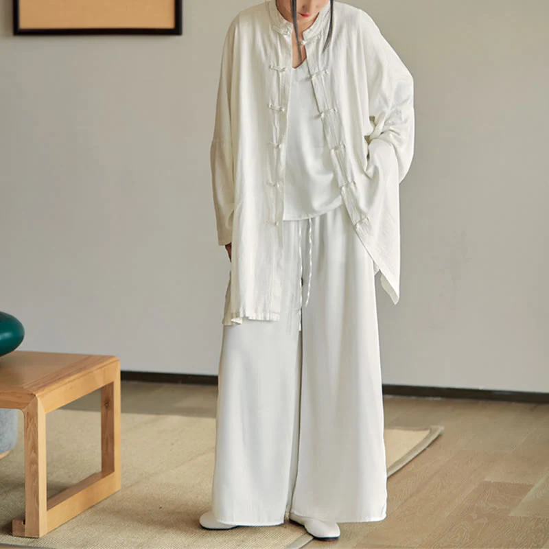 Buddha Stones Plain Frog-Bottone Design Camicia Zen Tai Chi Meditazione Top Abbigliamento Cotone Lino Giacca - Image 21