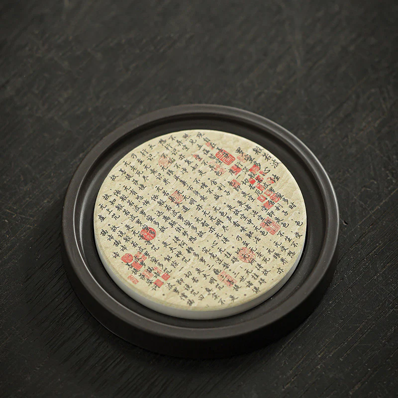 Buddha Stones Plum Blossom Peach Heart Sutra Nespolo Giapponese Magnolia Cachi Ceramic Cup Mat Pad Coaster Kung Fu Tea Mat - Image 5