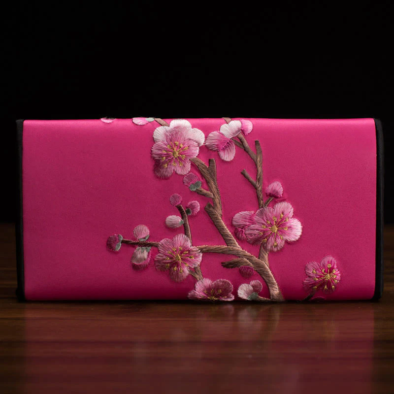 Buddha Stones Plum Bossom Su Ricamo Viaggio Shopping Borsa Lunga Borsa a Mano - Image 21