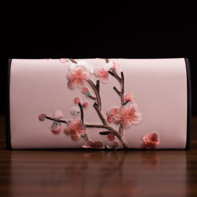 Buddha Stones Plum Bossom Su Ricamo Viaggio Shopping Borsa Lunga Borsa a Mano - Image 22