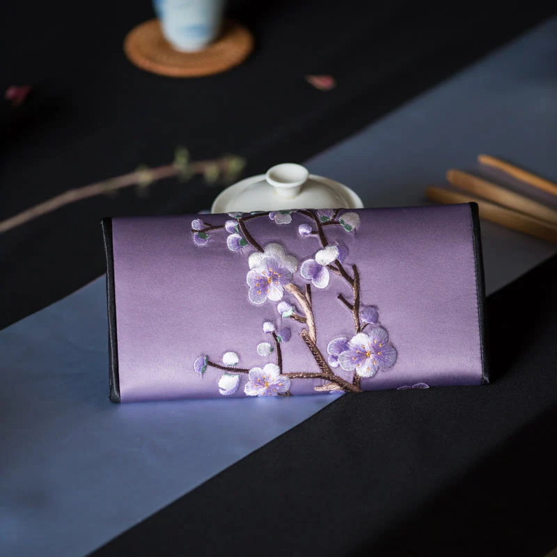 Buddha Stones Plum Bossom Su Ricamo Viaggio Shopping Borsa Lunga Borsa a Mano - Image 23