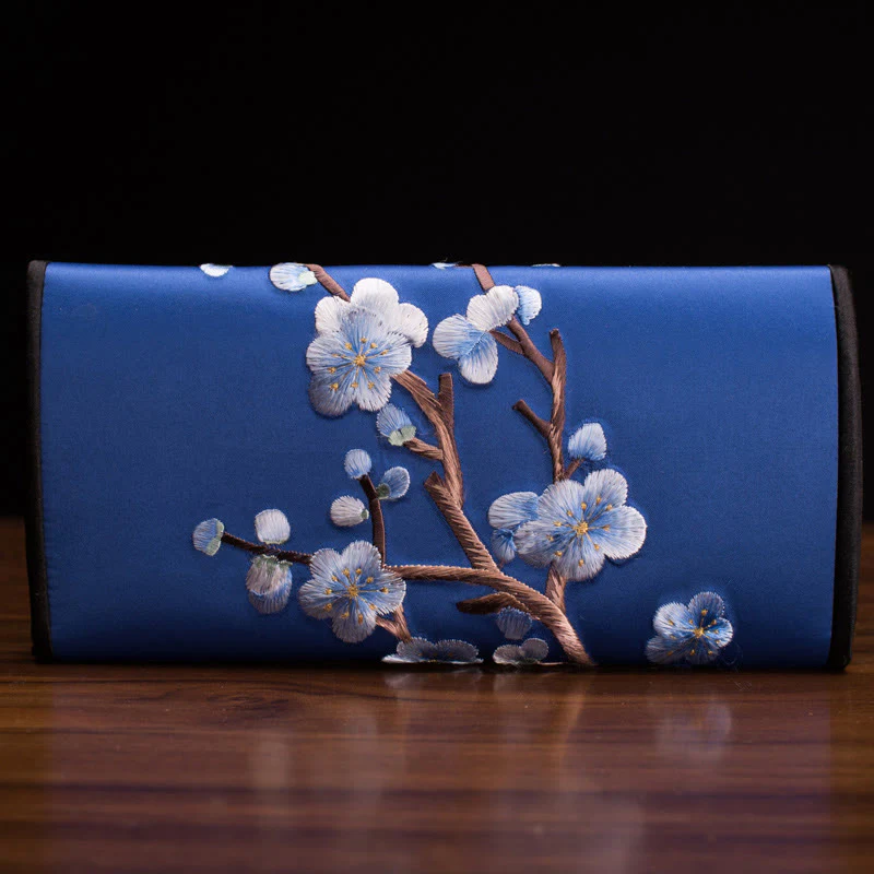 Buddha Stones Plum Bossom Su Ricamo Viaggio Shopping Borsa Lunga Borsa a Mano - Image 6