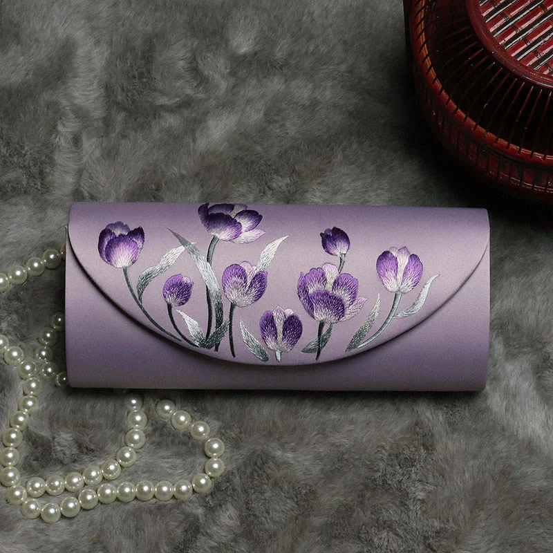 Buddha Stones Plum Bossom Tulipano Su Ricamo Borsa da sposa Borsa a tracolla Borsa a mano - Image 20