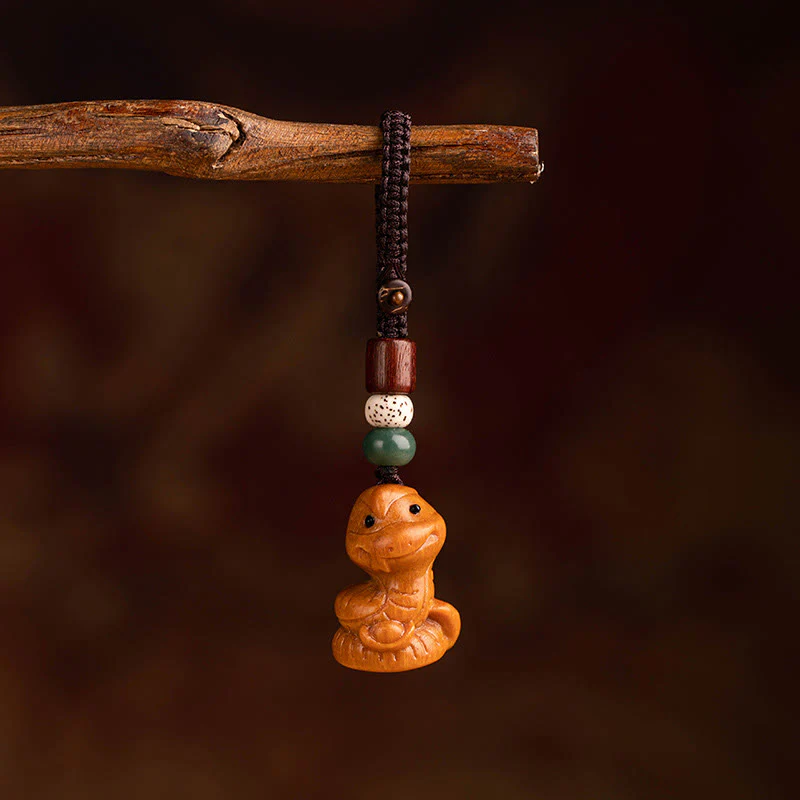Buddha Stones Portachiavi con benedizione dei semi di Bodhi della stella e della luna del sandalo rosso dell'anno del cavallo - Image 30