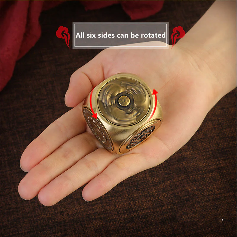 Buddha Stones Quattro Bestie Feng Shui Yin Yang Bagua Moneta di rame Armonia Decorazione girevole - Image 10