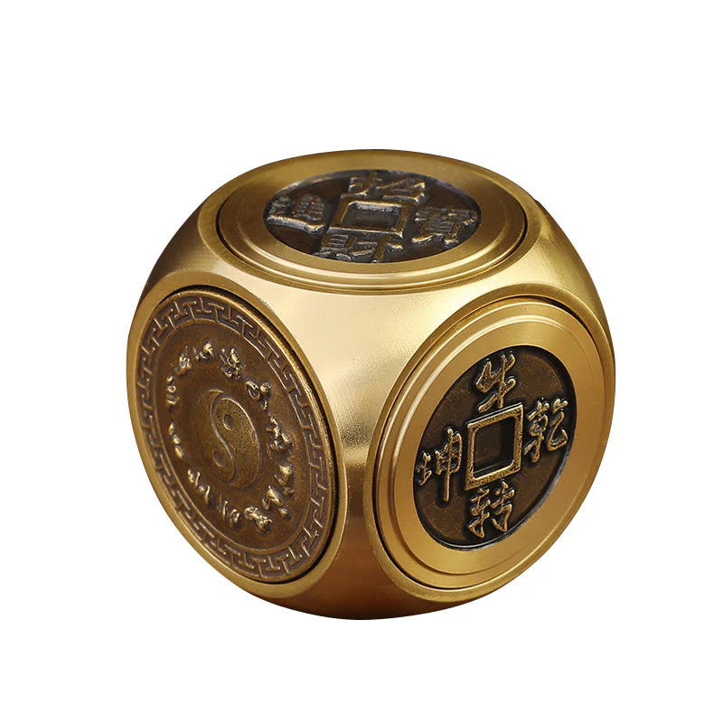 Buddha Stones Quattro Bestie Feng Shui Yin Yang Bagua Moneta di rame Armonia Decorazione girevole - Image 13