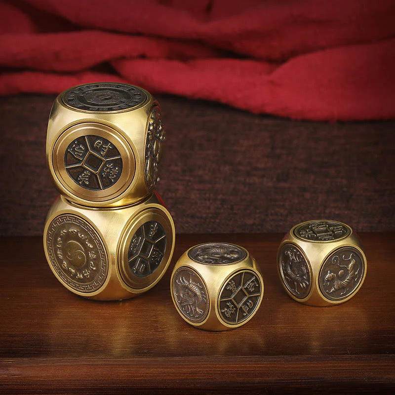 Buddha Stones Quattro Bestie Feng Shui Yin Yang Bagua Moneta di rame Armonia Decorazione girevole - Image 2