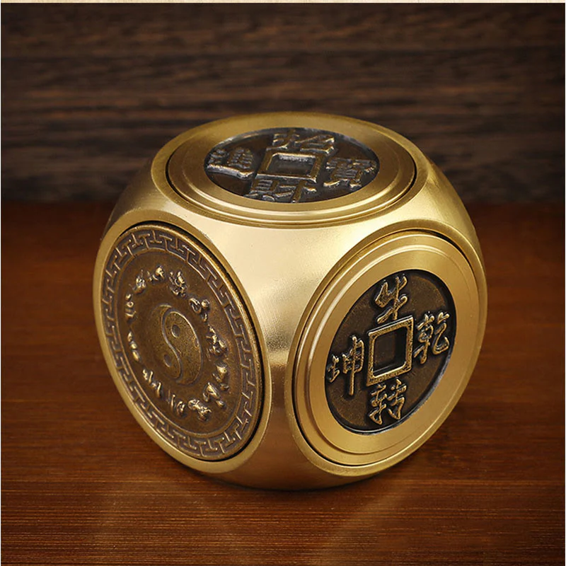 Buddha Stones Quattro Bestie Feng Shui Yin Yang Bagua Moneta di rame Armonia Decorazione girevole - Image 7