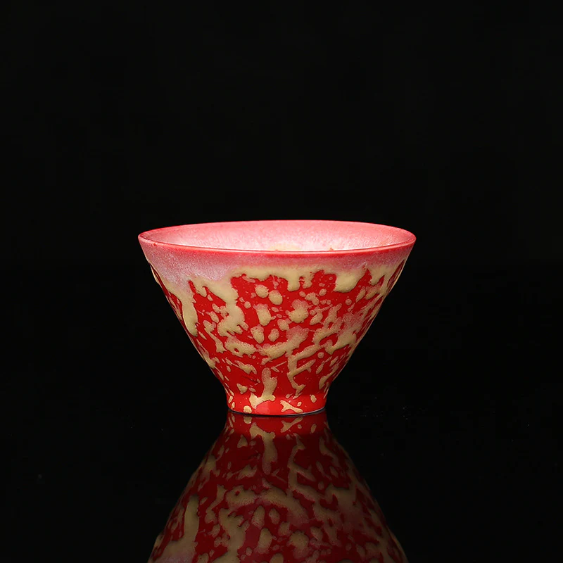 Buddha Stones Retro Blu Rosso Gradiente Loto Motivo Forno Cambia Tazza da Tè in Ceramica Kung Fu Tazza da Tè Ciotola - Image 17