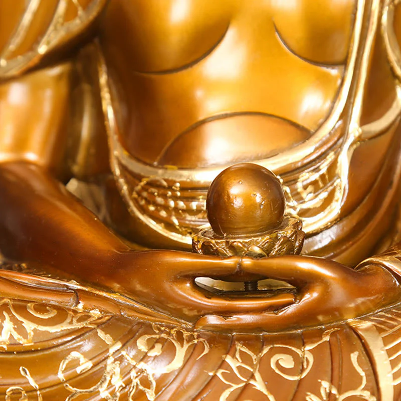 Buddha Stones Sakyamuni Amitabha Statua del Buddha della Medicina Statua di Rame della Serenità Decorazione per la Casa - Image 11