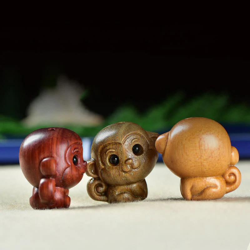 Buddha Stones, sandalo verde, piccola foglia, sandalo rosso, simpatici animali scimmia, decorazione della pace