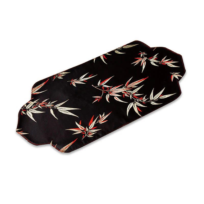 Buddha Stones Sea Wave Bamboo Plum Blossom Broccato Ricamo Sottobicchiere per tazza da tè Kung Fu Tappetino da tè - Image 16