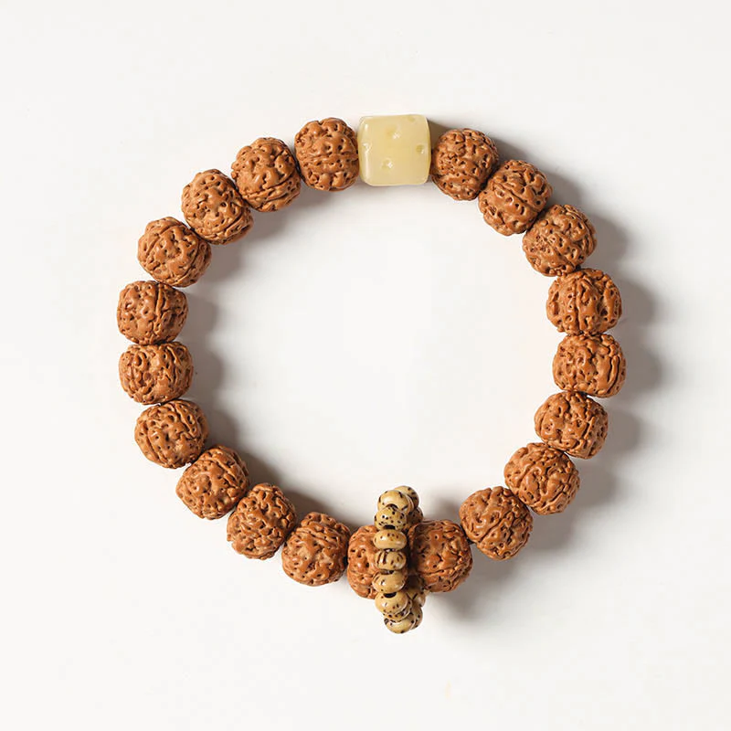 Buddha Stones Semi di Bodhi Perlina Dzi a tre occhi Ciondolo della mano del Buddha Bracciale della ricchezza - Image 18