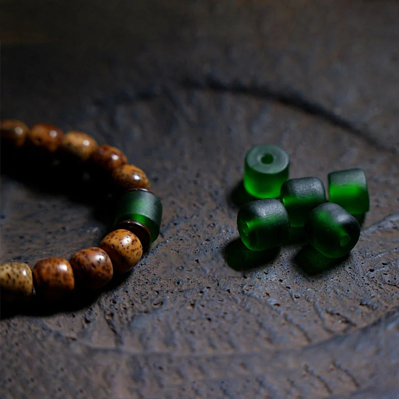 Buddha Stones Semi di Bodhi Tibetano Ambra Perline Dzi Agata Zakiram Dea della Ricchezza Perline Bracciale Triplo Avvolgimento - Image 10