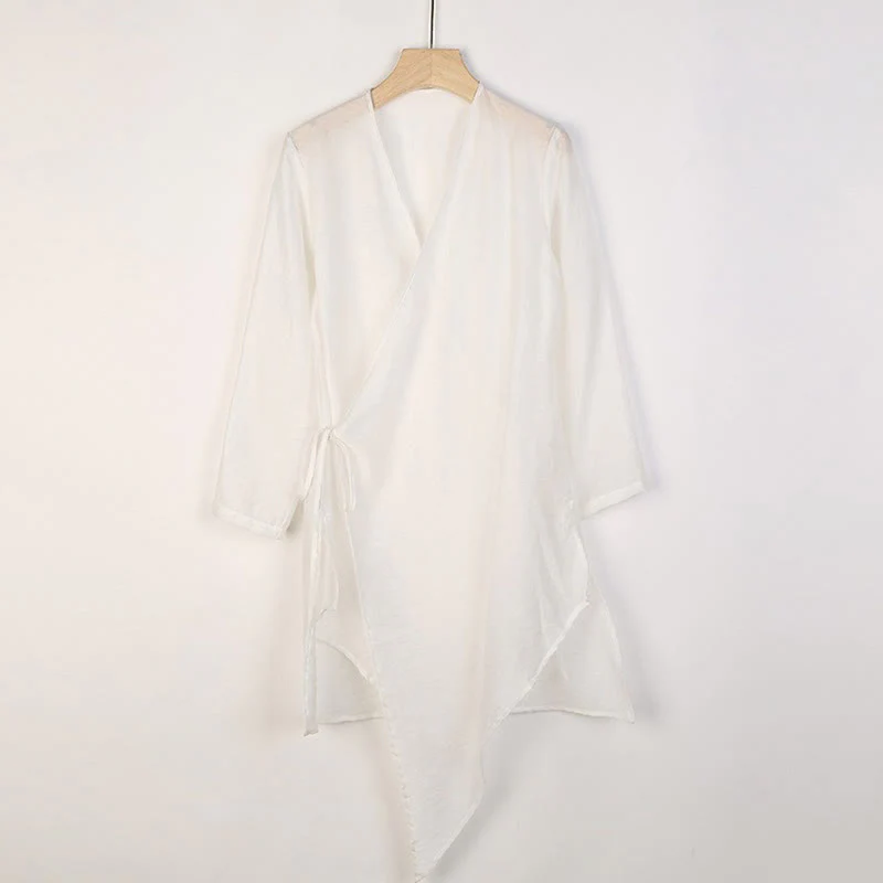 Buddha Stones Semplice Bianco Beige Modello Meditazione Spirituale Zen Pratica Yoga Abbigliamento Donna Abbigliamento - Image 6