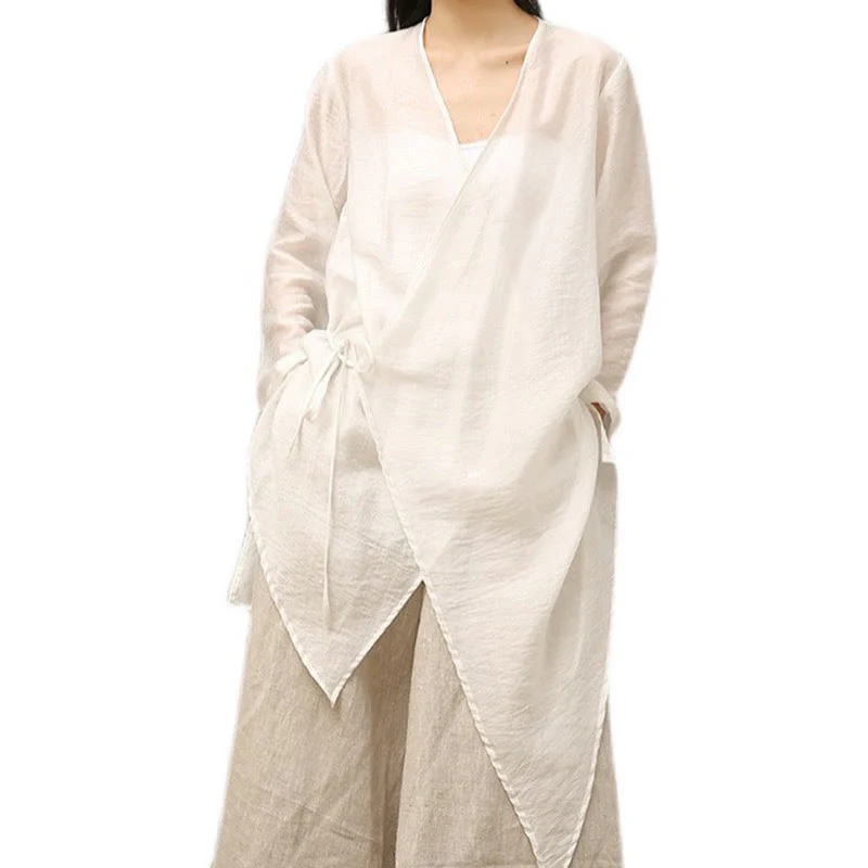 Buddha Stones Semplice Bianco Beige Modello Meditazione Spirituale Zen Pratica Yoga Abbigliamento Donna Abbigliamento - Image 8