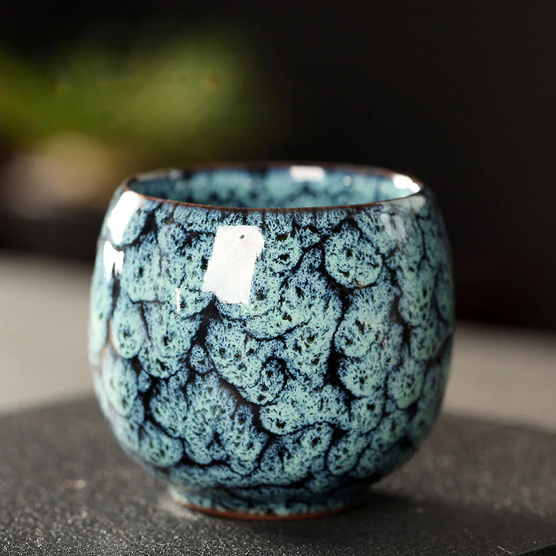 Buddha Stones Semplice multicolore Forno Cambiamento Cinese Jianzhan Tazza da tè in ceramica Kung Fu Tazza da tè 110ml - Image 12