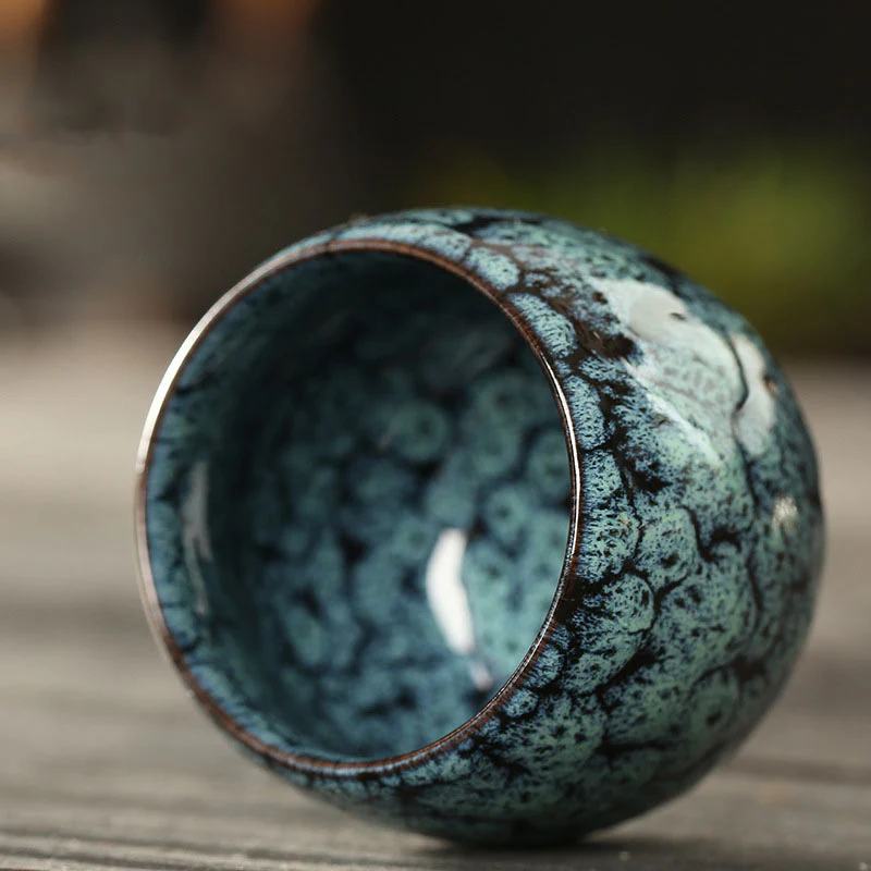 Buddha Stones Semplice multicolore Forno Cambiamento Cinese Jianzhan Tazza da tè in ceramica Kung Fu Tazza da tè 110ml - Image 13