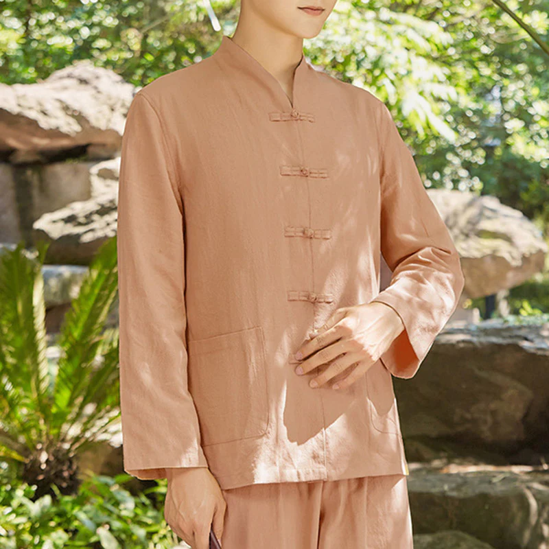 Buddha Stones Spirituale Zen Pratica Yoga Meditazione Preghiera Abbigliamento Cotone Lino Set Uomo - Image 11