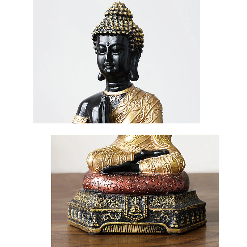 Buddha Stones Statua in resina della compassione del Buddha Decorazione - Image 21