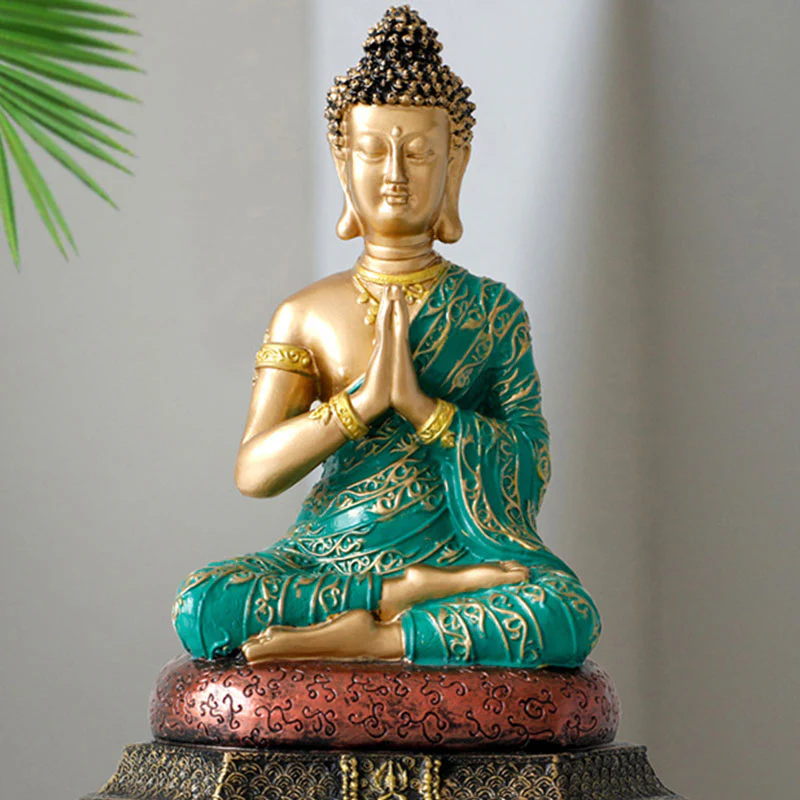 Buddha Stones Statua in resina della compassione del Buddha Decorazione - Image 6
