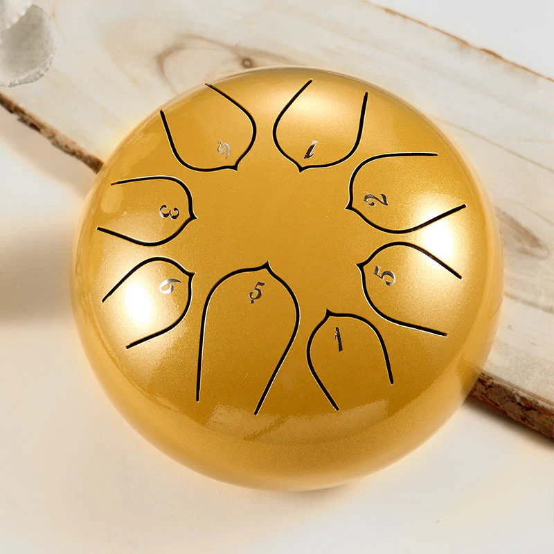 Buddha Stones Steel Tongue Drum Sound Healing Meditazione Lotus Pattern Drum Kit 8 Note Strumento a percussione da 6 pollici - Image 19