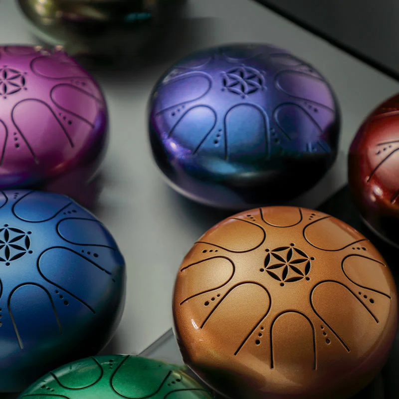 Buddha Stones Steel Tongue Drum Sound Healing Meditazione Yoga Drum Kit 8 Note 5 Pollici con Borsa per il Trasporto - Image 13