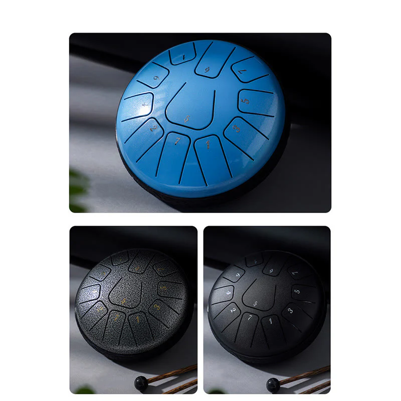 Buddha Stones Steel Tongue Drum Sound Healing Meditazione Yoga Lotus Drum Kit 11 Note 6 Pollici - Image 20