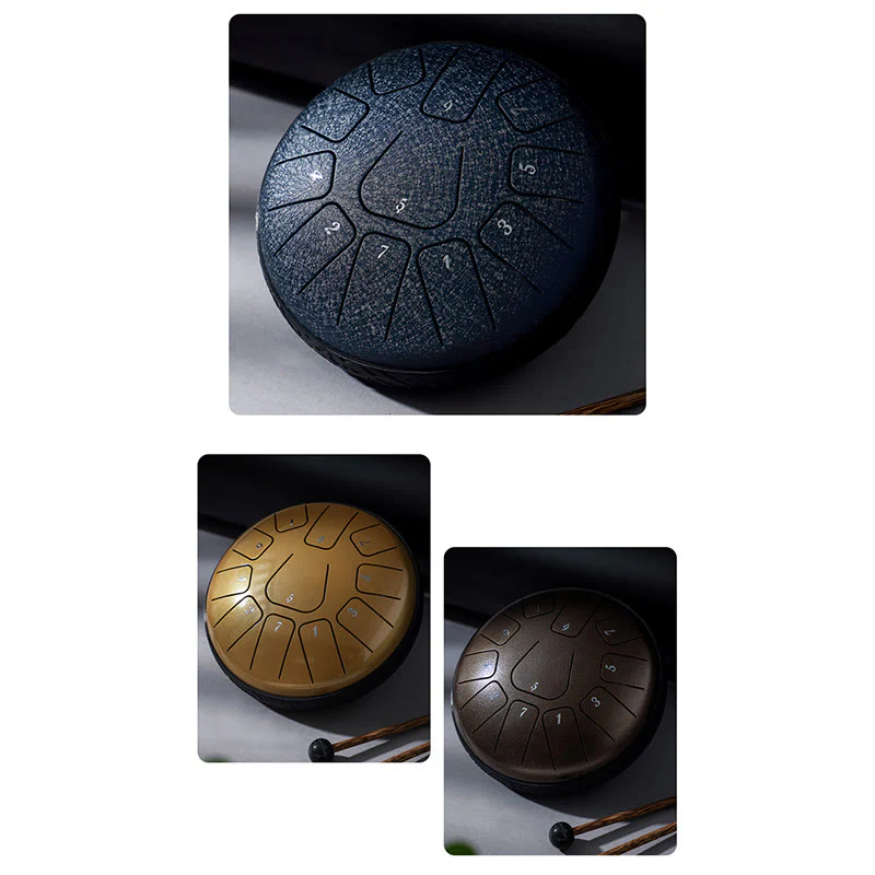 Buddha Stones Steel Tongue Drum Sound Healing Meditazione Yoga Lotus Drum Kit 11 Note 6 Pollici - Image 21