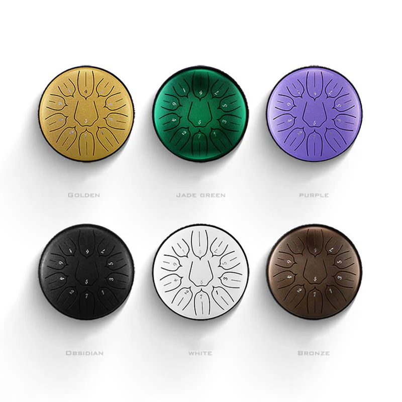 Buddha Stones Steel Tongue Drum Sound Healing Meditazione Yoga Lotus Drum Kit 11 Note 6 Pollici - Image 24