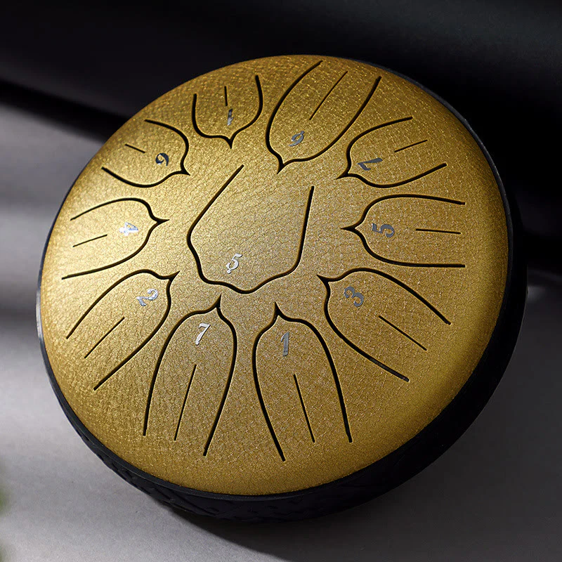 Buddha Stones Steel Tongue Drum Sound Healing Meditazione Yoga Lotus Drum Kit 11 Note 6 Pollici - Image 3