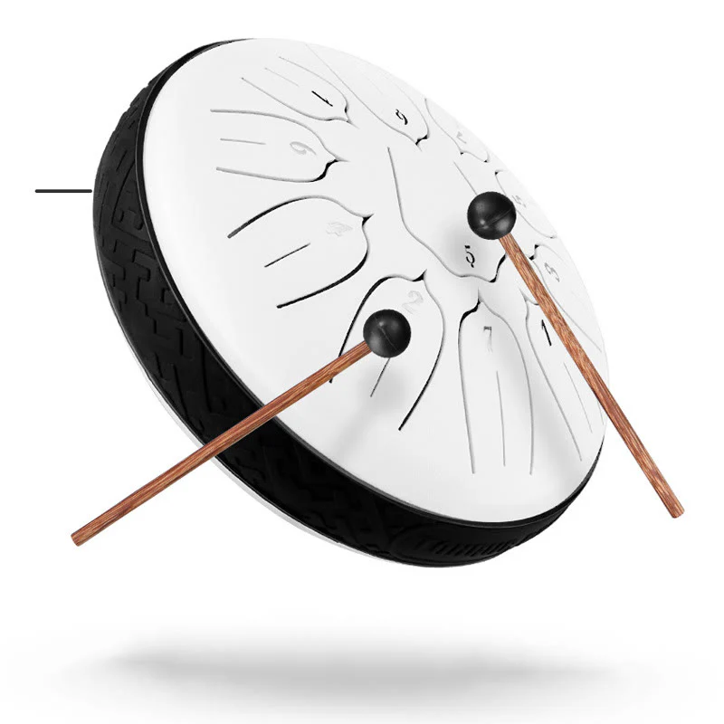 Buddha Stones Steel Tongue Drum Sound Healing Meditazione Yoga Lotus Drum Kit 11 Note 6 Pollici - Image 8