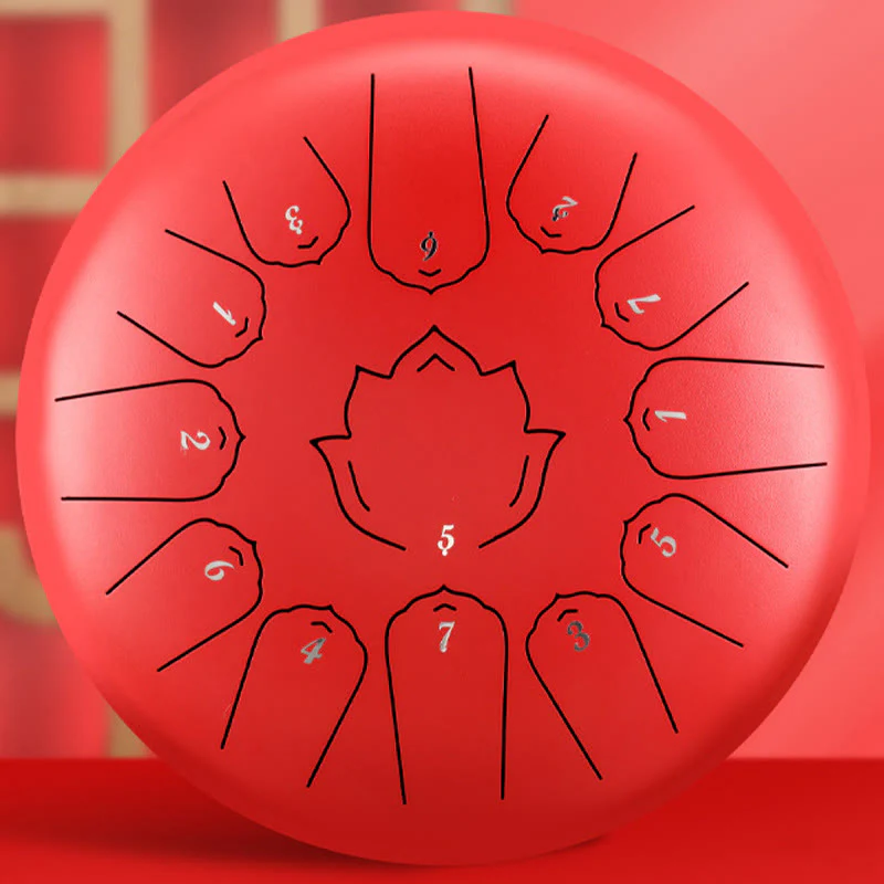 Buddha Stones Steel Tongue Drum Sound Healing Mindfulness Lotus Pattern Yoga Drum Kit 13 Note 12 Pollici Strumento a percussione - Image 10