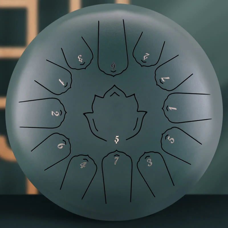 Buddha Stones Steel Tongue Drum Sound Healing Mindfulness Lotus Pattern Yoga Drum Kit 13 Note 12 Pollici Strumento a percussione - Image 9