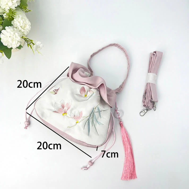 Buddha Stones Suzhou Ricamo Camelia Magnolia Peonia Loto Seta Tote Borsa a Tracolla Borsa a Tracolla Borsa a Mano - Image 23