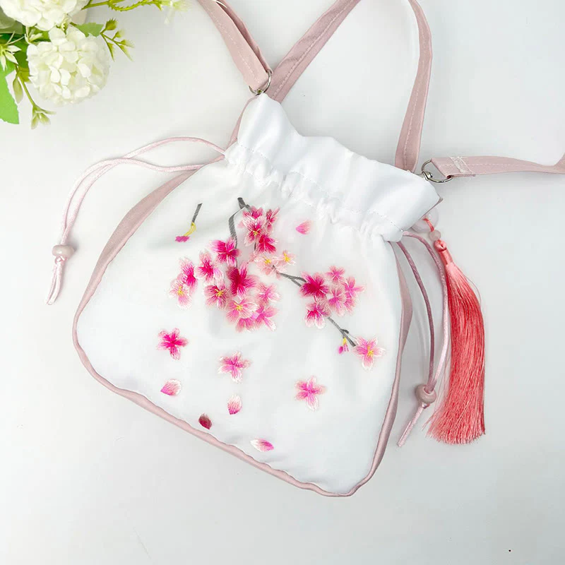 Buddha Stones Suzhou Ricamo Coniglio Loto Epiphyllum Peonia Magnolia Tote Borsa a tracolla Borsa a tracolla Borsa a mano - Image 29