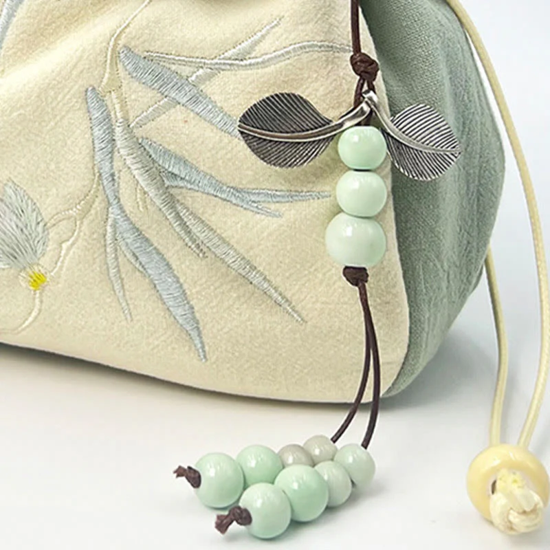 Buddha Stones Suzhou Ricamo Lotus Epiphyllum Magnolia Cotone Lino Tote Borsa A Tracolla Borsa A Mano - Image 13