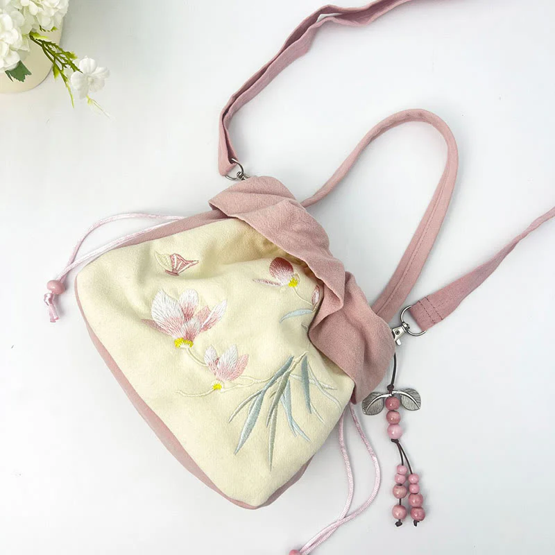 Buddha Stones Suzhou Ricamo Lotus Epiphyllum Magnolia Cotone Lino Tote Borsa A Tracolla Borsa A Mano - Image 24