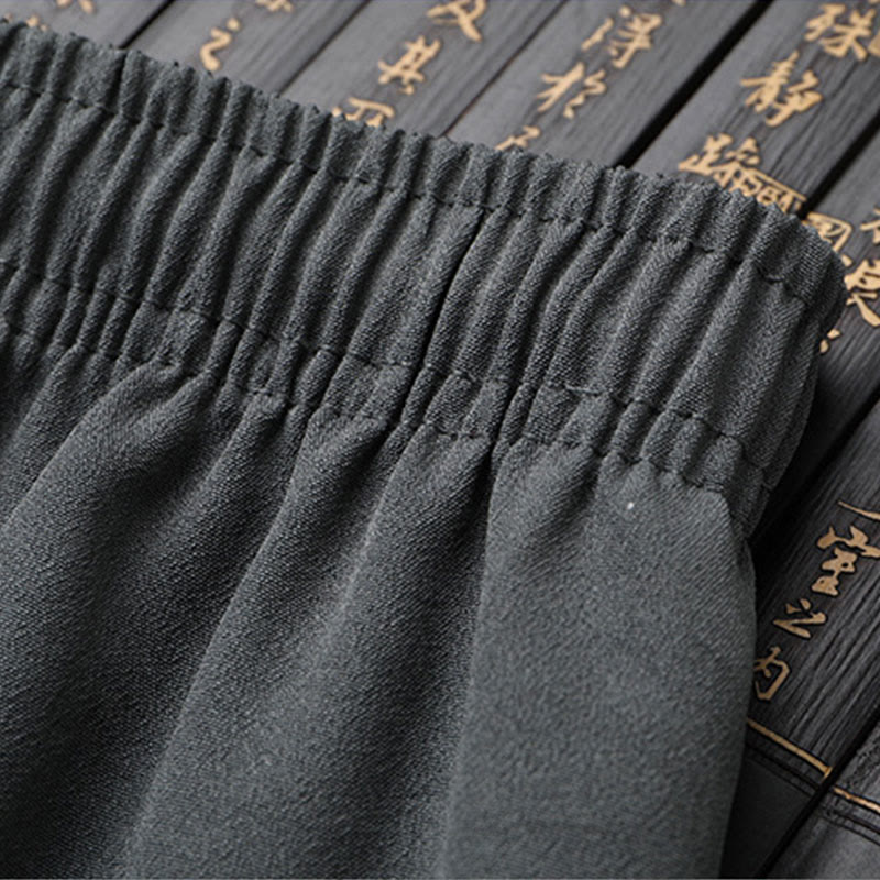 Buddha Stones Tang Suit Hanfu Drago Cinese Tradizionale Kung Fu Uniforme Manica Corta Top e Pantaloni Abbigliamento Uomo Set - Image 13