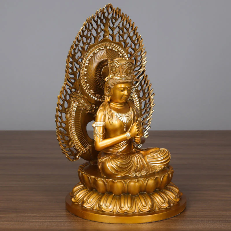 Buddha Stones Tathagata Buddha Figurina Serenità Statua in rame Decorazione per la casa Offerta - Image 12