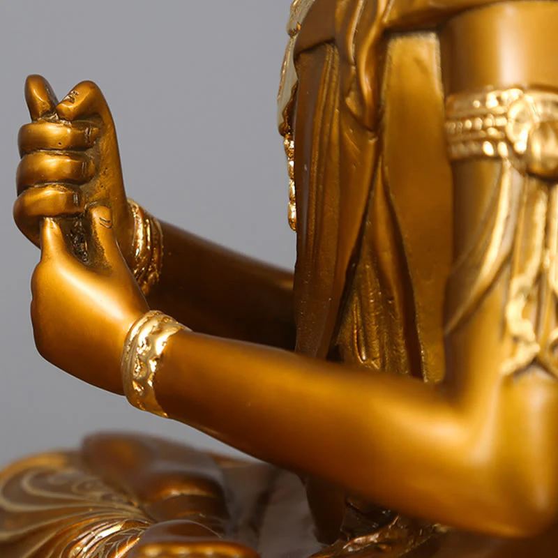Buddha Stones Tathagata Buddha Figurina Serenità Statua in rame Decorazione per la casa Offerta - Image 8