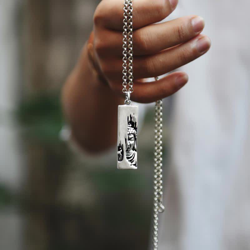 Collana con ciondolo in stile vintage Buddha Stones, Tathagata Buddha, amuleto di protezione e forza portafortuna - Image 9